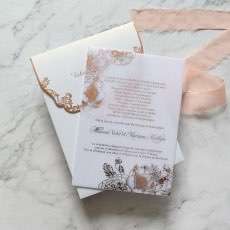 White Acrylic Invitation Card Rose Gold Latest Invitation Personalized Custom